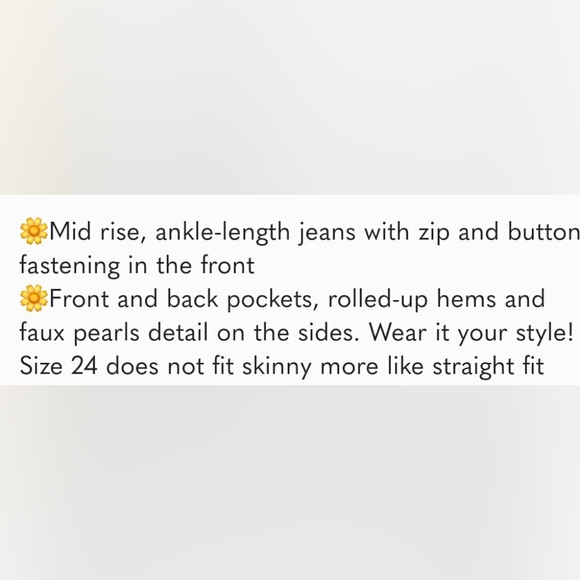 ZARA Cigarette pearls jeans  Sz 4 - Picture 5 of 10